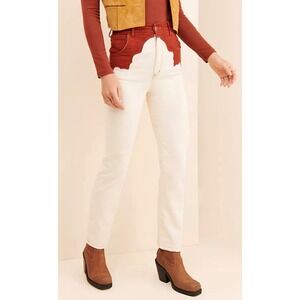 Pastiche Harvey Corduroy Pants Western High Rise Straight Leg Size Large Womens